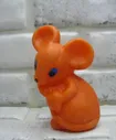 Игрушка Мышь мышка мышонок пластмасса клеймо винтаж СССР