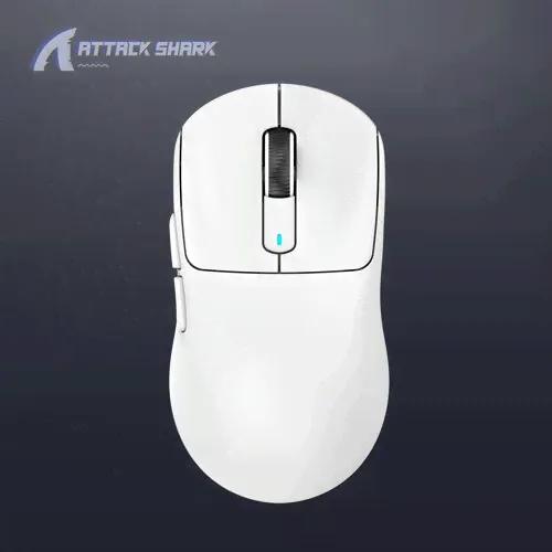 Мышь игровая беспроводная Attack Shark X3 компьютерная Bluetooth + 2.4Ghz usb + проводная мышка для компьютера gaming game wireless mouse белая