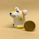 Фигурка фарфоровая Мышка жёлтая