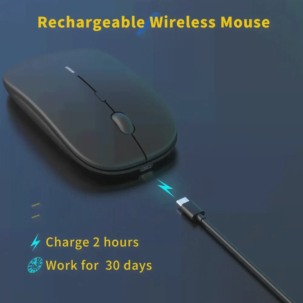 🛍 Bluetooth беспроводная мышка бесшумная для компьютера Перезаряжаемые мини Magic блютуз USB мышка беспроводная для ноутбука пк Xiaomi