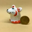 Фигурка фарфоровая Мышка жёлтая
